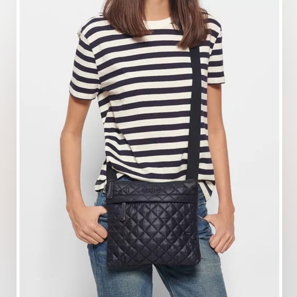 MZ Wallace Quilted Crossbody Bag in Black